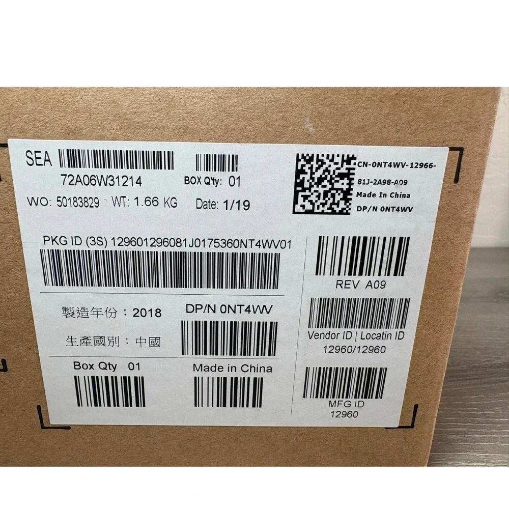 Dell Dock 180W WKG60 LBL USB-C Power Delivery Docking Station- New-‎ Open Box